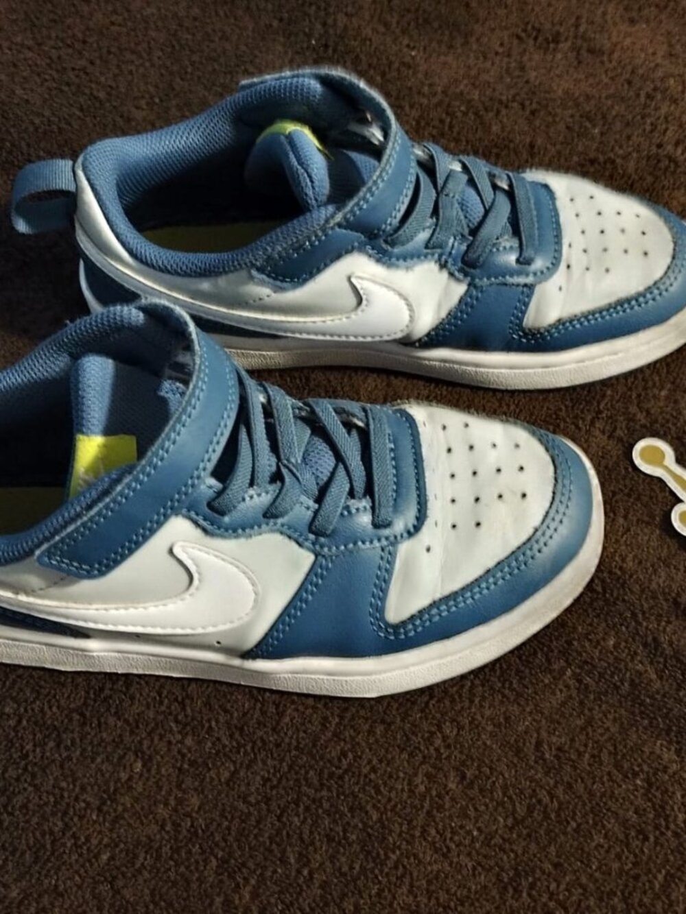 Nike Court Borough Low Recraft Blue White Kids Sneakers Size 1Y